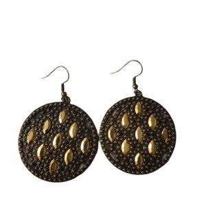 Green/Gold Statement Earrings